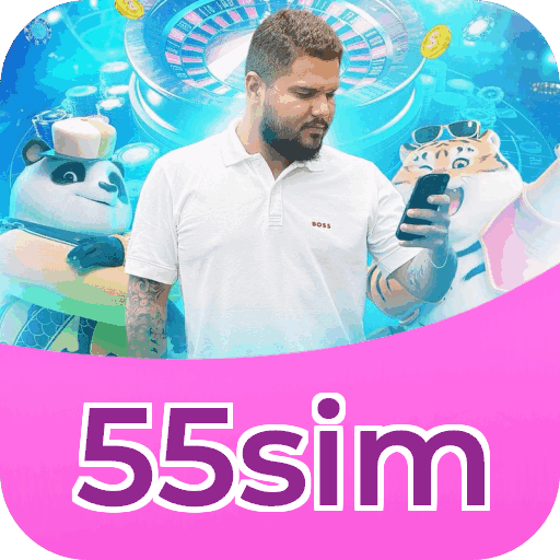 Interface do aplicativo 55sim mostrando jogos disponíveis no iOS e Android